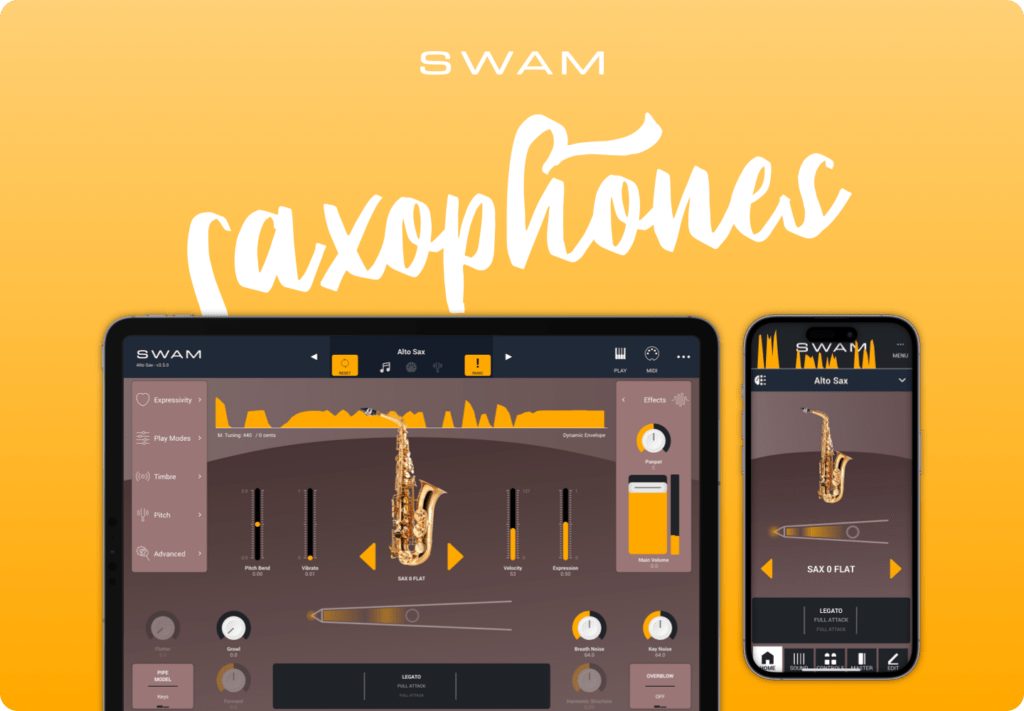 swam saxophones